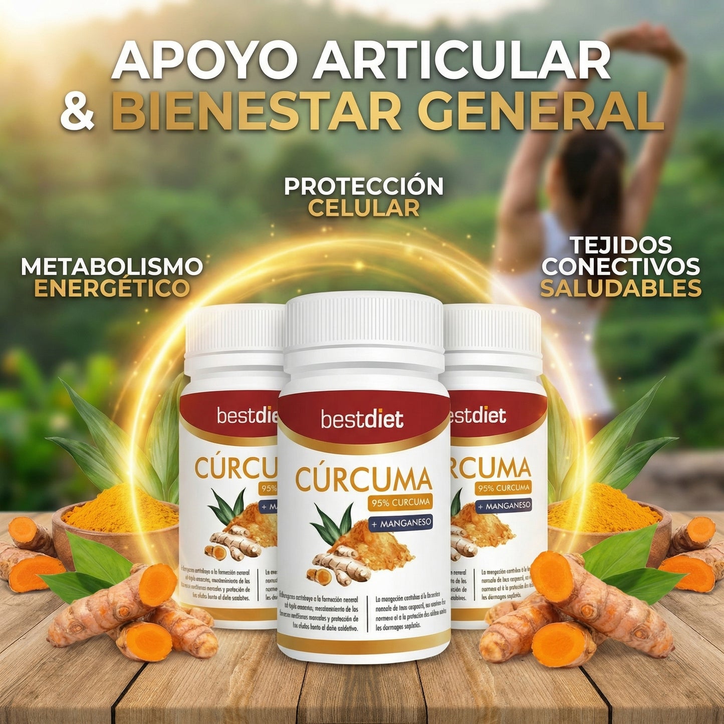 Suplemento De Cúrcuma con Magnesio – Apoyo Natural Para Articulaciones y Bienestar Diario
